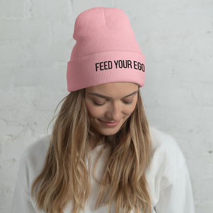 Feed Your Ego Pink Beanie