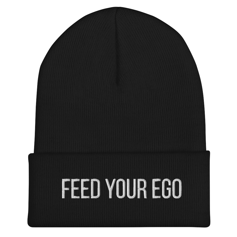 Feed Your Ego Black Beanie